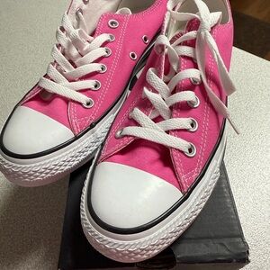 Converse Kids Pink and White Sneakers